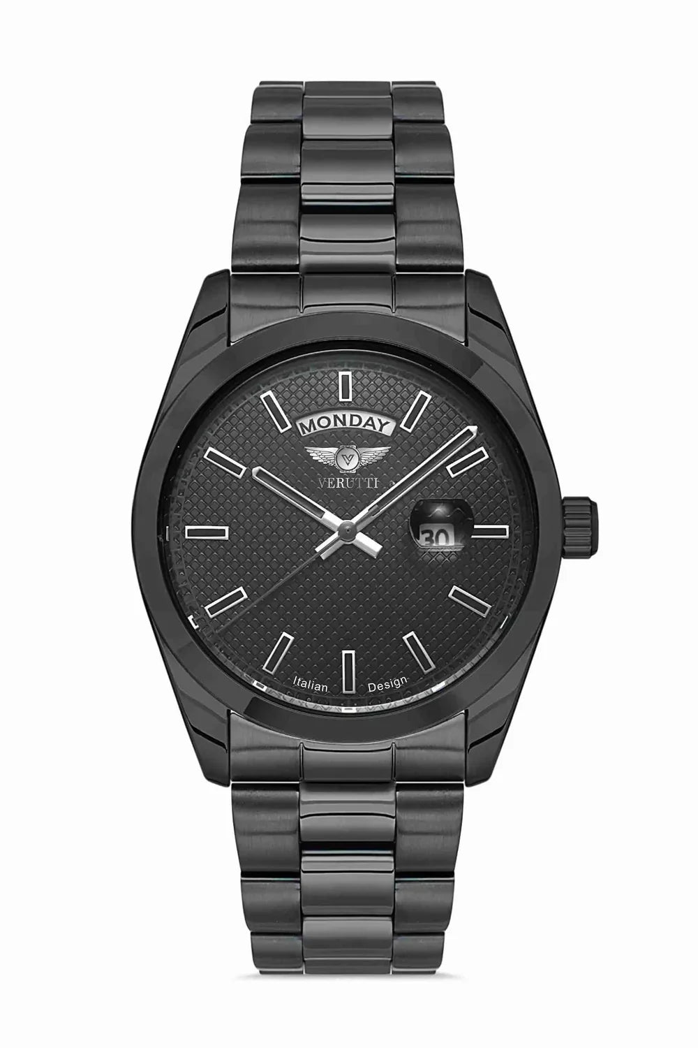 Men's Luxury Watch Verutti VR-1018-1   Black Steel & Dial