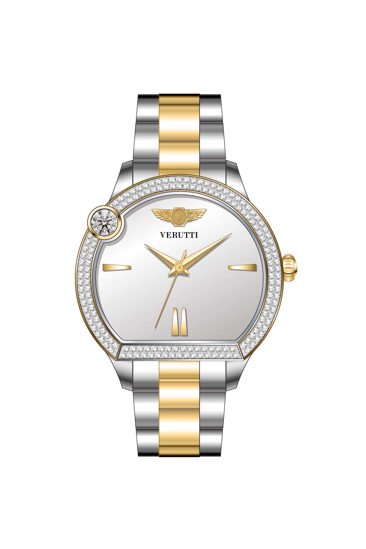 Women's Luxury Watch VR-1044-2  Silver & Gold 